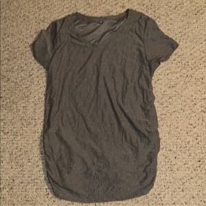 Gray Short Sleeve Maternity Tee